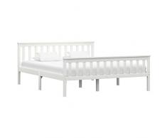 Tidyard Struttura Letto Matrimoniale in Legno Massello di Pino con Doche,Giroletto Matrimoniale in Legno Massello di Pino con Doghe,Letto Moderno,Letto con Doghe Legno 140x200/160x200/180x200 cm