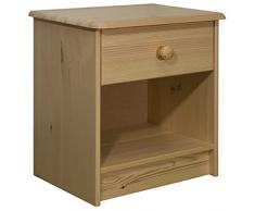 FAMIROSA Comodino 41x30x42 cm in Legno Massello di Pino-5532