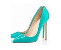 ZQ Scarpe da donna-TAC ¨ ® N Stiletto-tacchi-tacchi-nozze/ufficio e di lavoro/vestito/Casual/Fiesta/comodino-pelle brevettato/Microfibra-, blue-us9 / eu40 / uk7 / cn41