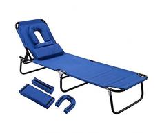 YAHAO Poltrona da Giardino Reclinabile per Esterni per Il Tempo Libero Sedia da Giardino in Vimini Reclinabile per Esterni Villa Piscina Letto Sedia Pieghevole da Spiaggia in Rattan