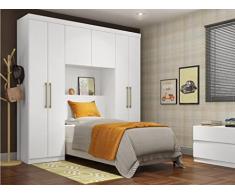 Vente-unique - Armadio a ponte 6 ante con scomparti L.200 cm Bianco - ANTERO