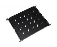 LINK Ripiano Universale per Armadio Rack Estraibile su Binari Telescopici 1 unità 350mm, Nero