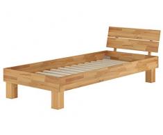 Erst-Holz Moderno Letto Largo Una Piazza/futon 100x200 in Faggio Laccato con doghe rigide 60.80-10