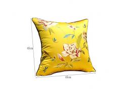 JIANHEADS Cuscino Moderno Cuscino Mogano Cinese, Cuscino di Alta precisione Jacquard, Comodino Divano in Pelle Auto Vita Cuscino Federa (Color : E, Taglia : 45CM*45CM)