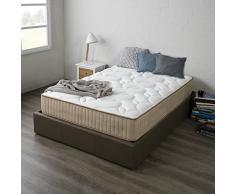 Marckonfort Materaso Francese in Latex Olympe 140X200 Altezza 30 cm + 1 cm de Latex de 38 kg/m3 + Letto Indipendenza + Supporto: Fermo + Estremamente Resistente