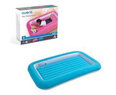 Avenli, Letto singolo floccato per bambini, Ragazzi, Avenli 85410 - Materassino gonfiabile per bambini, misura singola, colore blu, 152 x 89 x 17,5 cm, 85410, Blu, Singolo