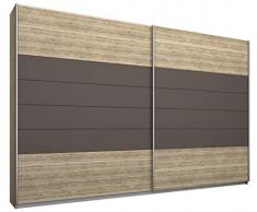 Rauch Möbel Fumo t.b.d, ante Armadio Barcelona, 2-porte, decorazione-pressione in rovere chiaro, finto Lava grigio, Legno, Altro, Breite 271 cm