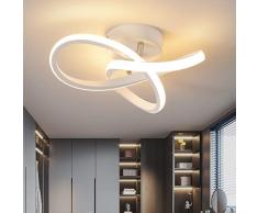 Plafoniera LED,Lampada da Soffitto Moderna 22W 2200lm, Plafoniere Design Fiore,Lampadario acrilico bianca per Soggiorno Cucina Bagno Camera da Letto Corridoio,Luce Bianco caldo 3000K,Diametro 24cm