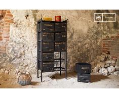 pib - Cassapanche & Credenze - Cassettiera da 10 cassetti in stile vintage, Un mobile dalle finiture in stile industriale vintage.