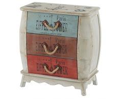 Mendler Serie vintage como cassettiera legno stile spagnolo modello Leiria 36x70x75cm