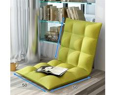 FeliciaWen Divano Letto Sedia Pieghevole allungabile Lounge Pieghevole Regolabile Piano Lounger Sleeper Divano Letto futon (Colore : Verde, Dimensione : 50 * 100 * 10cm)