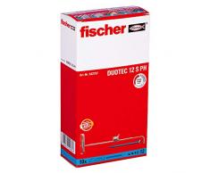 Fischer Duotec 12 S PH – Tasselli a levetta con Vite Panhead per Il Fissaggio di Guardaroba, pensili, in Materiali da Costruzione – 10 Pezzi – Art. N. 542797, Grigio/Rosso, M