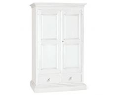 Milani Home s.r.l.s. Armadio 2 Ante in Legno Massello 125 X 61 X 200