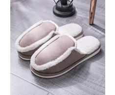 Uomini Donne Pantofole Indoor Scarpe Luxury Fashion Home Per Scarpe Da Letto Da Camera Da Letto Non Scivolate Soft Ladies Con Pelliccia Light Weight Slippers Warm Polar Home Scarpe Di Cotone,43
