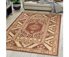 Tappeto Orientale Salotto a Pelo Corto Marrone 160 x 230 cm Classico Persian Design