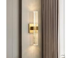 Lampada da Parete Interno, 12W Applique LED Moderno, Oro Applique LED da Parete Interno 3000K Bianco Caldo per Camera da Letto Soggiorno Scale Corridoio