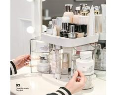 Scatola di immagazzinaggio cosmetica, grande capacità di accumulo di stoccaggio per cassettone Contenitore impermeabile antipolvere grande spazio per la casa, doppia porta design, grande capacità