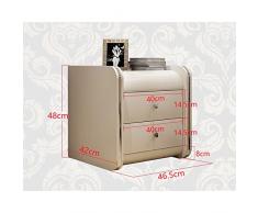 XINGZHE Comodino in Pelle Eleganti armadietti minimalisti Moderni Armadi a Muro arredati con comodini in Pelle Comodino (Colore : Beige)