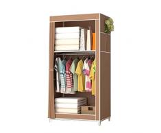 AWWXJ Armadio in Tessuto 150X45X70cm Appendiabiti Portatile con Tasche Laterali Cerniere E Tapparelle Pieghevole Non Tessuto Stoccaggio Tessile (Size : 150X45X70cm D)