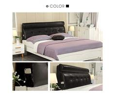 Cuscini Comodino in Pelle Cuscino sfoderabile in Legno massello Copripiumino all-Inclusive Imbottitura Morbida Tatami Cuscino Doppio Schienale Grande, 2 Colori e 8 Taglie,