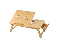 Tavolino per laptop vassoio da letto 50x30 cm - supporto per notebook per letto o divano regolabile in altezza