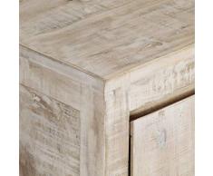 vidaXL Legno Massello di Mango Mobile Porta TV Stile Rustico Country Accattivante Indeformabile Durevole Stabile Mobiletto Armadio Hifi 118x35x46 cm