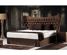 Schlichter Mobili Letto boxspring Vogue Deluxe, Marrone, 200 x 200 cm