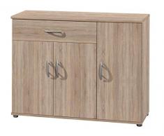 AVANTI TRENDSTORE - Lilo - Comò e mobili con Ante, in Stile Moderno in Legno Laminato, Disponibile in 2 Diversi Colori e Diverse Misure (90x70x30 cm, Marrone)