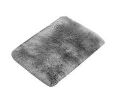 Hihey Finto Pelle di Agnello Coperta di Pelle di Pecora Finta Pelliccia Ecopelle Finta Pelle di Agnello Finta Pelliccia Pelo Lungo Imitazione Lana Comodino stuoia Divano