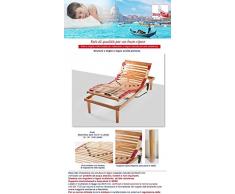 venixsoft MW-XVC1-8S8F Rete Letto Singola Elettrica MOD,Sogno a Doghe 80 x 200 Legno Massello di Faggio 2 Motori Indipendenti