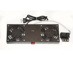 Link LKVENT2 Modulo 2 Ventole con Termostato per Armadi Rack a Muro Link, Nero