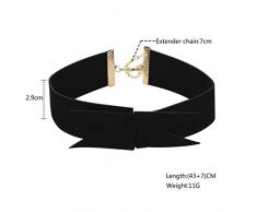 Aooaz Novità Gioielli Donne Collare Girocollo Collana Acciaio Inossidabile Velluto Attraversare Valletto Oro Nero