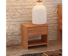 Krok Wood Comodino in Legno Julia Massiccio di faggio 40x40x40 cm