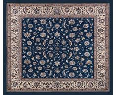 Tappeto Design da Camera o da Salotto - Antiscivolo stampa Digitale -Nain Blu - Persiano - Persiano - Emozioni Doriente (134X154 cm)