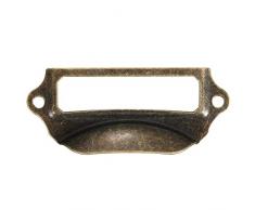 TUERSI Antique Kithcen Cabinet Hardware Porta Bin Coppa maniglione Vintage cassettiera Knob - Bronzo