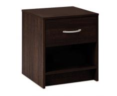 Deuba Comodino camara da letto con cassetto e scompartimento 50x40x35 comodino da letto