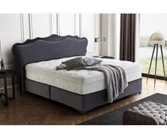 Schlichter Möbel, Letto boxspring The Fancy, Metallo, Anthrazit, 200 x 200 cm