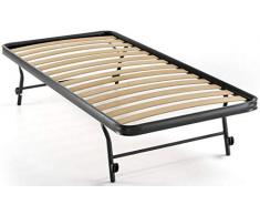 RETE A DOGHE STRETTE ESTRAIBILE PER LETTO SINGOLO 80X185 ORTOPEDICA APRIBILE PIEGHEVOLE (185 Centimetri)