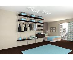 Cabina armadio su misura di alta qualità. Da 1.80 fino a 3 m di larghezza. Altezza massima 2.79 m