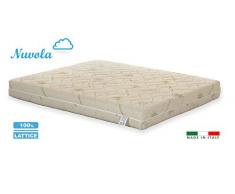 Materasso Lattice 100% Singolo modello NUVOLA misura 80x190 con sette zone di portanza differenziata, rivestimento sfoderabile anallergico antiacaro.