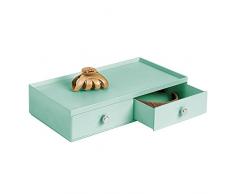 InterDesign, cassetto organizzatore per scrivania dâufficio, per graffette, penne, evidenziatori, nastri, plastica, menta chiaro, 4 pezzi