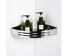 QBVADE Doccia Accessori Set di Accessori per Il Bagno Set di Asciugamani per mensola angolare Comò portarotolo Solido Acciaio Inossidabile 304 Set di Accessori per Bagno Argenteo, mensola angolare