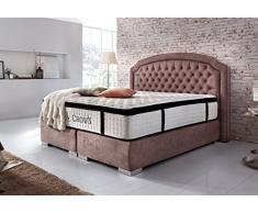 Schlichter Mobili Letto boxspring Octavia Deluxe, Nero, 200 x 200 cm