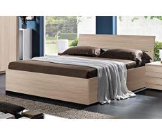 Zucca Mobili Letto Matrimoniale Crazy con contenitore Olmo