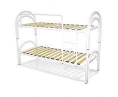 miasuite i sogni italiani Letto a Castello Scomponibile, Colore Bianco - salvaspazio, Rete a doghe in Legno per materassi.