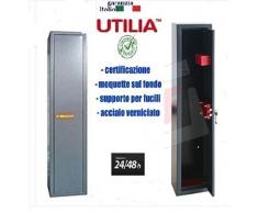 ARMADIO PORTAFUCILI FUCILIERA UTILIA A 2 POSTI BLINDATO A NORMA IN ACCIAIO