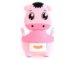 Looger24 Toilette, WC Piccolo, cassettiera, Toilette per Bambini (Colore : Pink)