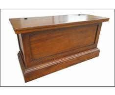 Lacommodemobili Cassapanca Baule Classico in Stile Antico con Pannello Liscio