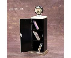 Retro Vintage armadio/CD DVD archiviazioneRoute 66 Gas pompa – Crema