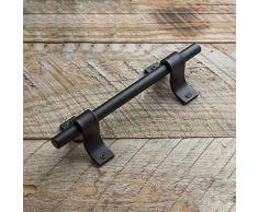 WANDOM Maniglie per porte in legno nero antico Cassettiera con cassettone antico Cassettiera da cucina in stile rustico Maniglia per porte 196 320mm @ A_196mm